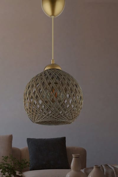 Verlichting - Kroonluchter Luna - Zilver Plastic - Afmetingen 22x22x54cm