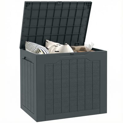 Outsunny Outdoor Opbergbox - PP - 56x41x50cm - Donkergrijs