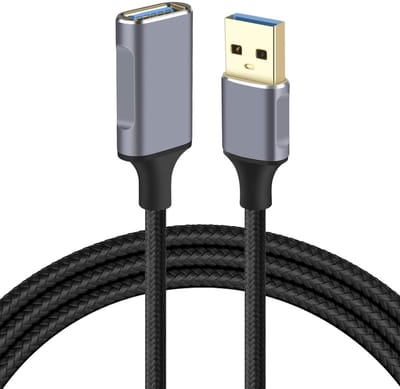 Allecto - USB 3.0 Extension Cable - 5Gbps Dataoverdracht - 1 Meter - Robuust en Duurzaam - Geschikt voor USB Stick, Hub, Hard Drive, Printer, Gamepad