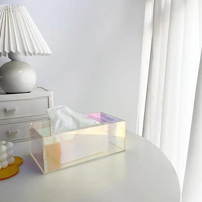 Acryl Kleurrijke Tissuebox Creatief Noordse Luxe Gezichtsdoekjes Dispenser Box Desktop Servethouder Decoratie