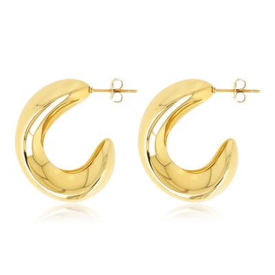 My Bendel - My Bendel Goudkleurige Oorbellen Stainless Steel – Elegante Oorstekers - met Luxe Cadeauverpakking | Sieraden Voor Dames
