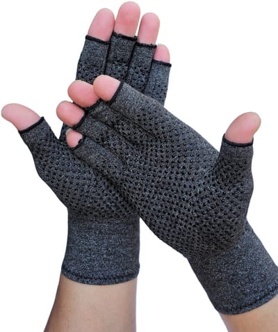 KANGKA® Reuma Therapeutische Handschoenen Maat XL - Compressie Handschoenen voor Artrose, Reuma, Artritis, RSI, CTS - Reuma Handschoenen voor Dames en Heren - Grijs