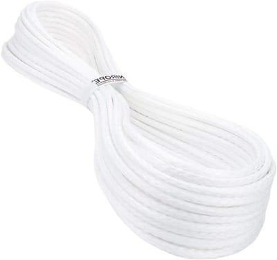 Dyneema touw - Sterk koord - Bevestigen en zekeren - SK78 vezel - 30 meter - Wit