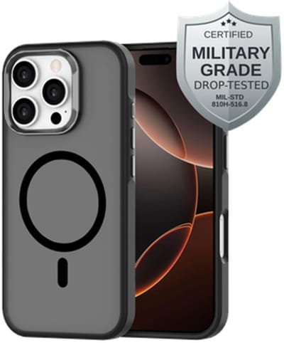 Just in Case hoesje geschikt voor iPhone 16 Pro Hoesje geschikt voor MagSafe - Military Grade Backcover - Zwart