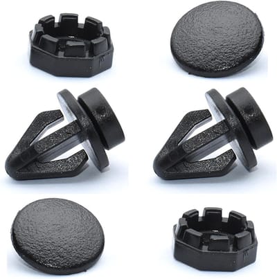 Set van 2 Clips voor Bevestiging aan Strand, Achterste Vervangingsclips en Bagagedrager Beugels voor Nissan Juke 2010-2014 (Zwart)