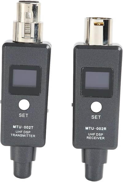 SnelShoppen - XLR Draadloze Microfoon Transmitter Receiver Set - Oplaadbare 2.4GHz XLR Microfoon Systeem voor Dynamische Microfoons - Perfect voor Fee