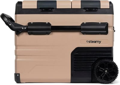 Compressor Koelbox - Elektrische Koeler - Kamperen en Reizen - Dual Zone Temperatuurregeling - 45 Liter Inhoud - Zandkleurig