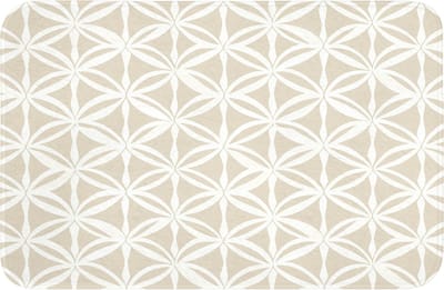WC mat 60x40 cm - Antislip - Motief - Modern - Beige - Toiletmat - Vloermat - Douchemat - Toilet tapijt - Toiletmatten