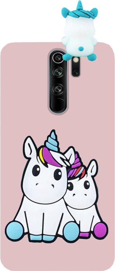 ADEL Siliconen Back Cover Softcase Hoesje Geschikt voor Xiaomi Redmi 9 - Eenhoorn Roze