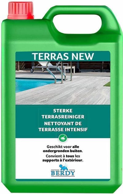 Terras New - Sterke terrasreiniger - ALLE ONDERGRONDEN - Berdy - 5 L