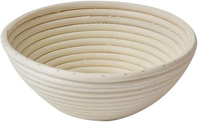 Broodrijsmand - Banneton mand Deegmand - Zuurdesem bakken - Verwijderbare stoffen voering - 16 x 16 cm - Natuurlijk