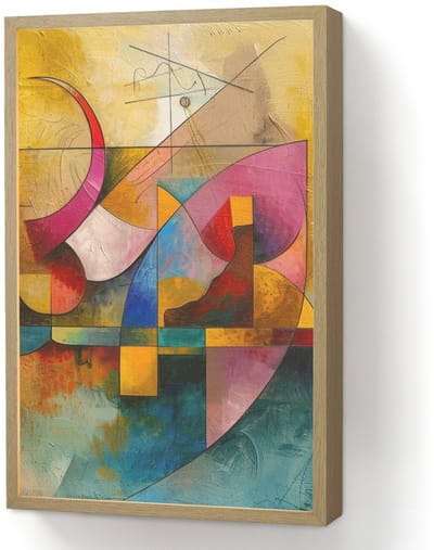 Wandlamp 40x60 cm - Oplaadbaar - Kunst - Abstract - Aesthetic - Kleurrijk - Art - Wandlampen binnen woonkamer - Slaapkamer lamp - Decoratieve nachtlamp - Vloerlamp draadloos