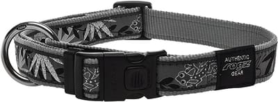 Rogz hondenhalsband -Classic collar - Silver gecko X large 43-70 cm breedte 2.5 cm verstelbaar