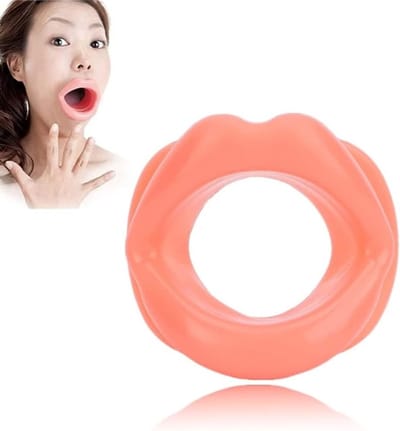 Siliconen Mondspier Massage Tool voor Gezichtsversteviging en Lippenversterking - Oefenhulpmiddel voor Spiertraining en Lifting van de Lippen, Rood