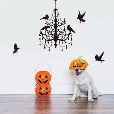 Allecto - muurstickers - gotische kroonluchter - decoratieve stickers