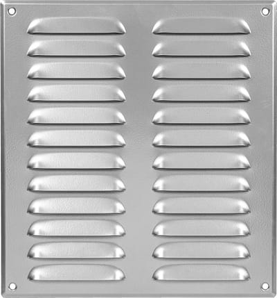 Paneir Airdesigns- metaal-260 X 280 - omgezette rand - opbouw - aanvoer & afvoer - grijs
