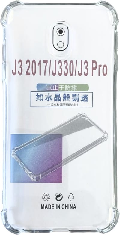 Anti Shock silicone back cover Geschikt voor Samsung Galaxy J3 2017 (J3 Pro)/Transparant hoesje