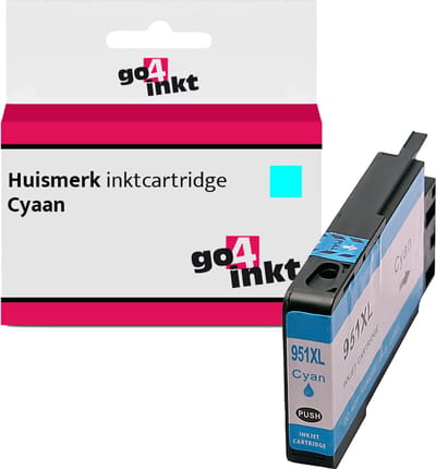 Go4inkt compatible met HP 951XL c inkt cartridge cyaan
