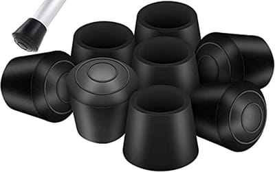 20 Stuks Rubber Ronde Stoelbekleding, Zwart, Geschikt voor Binnenmaat 15mm-16mm, Duurzaam en Slijtvast