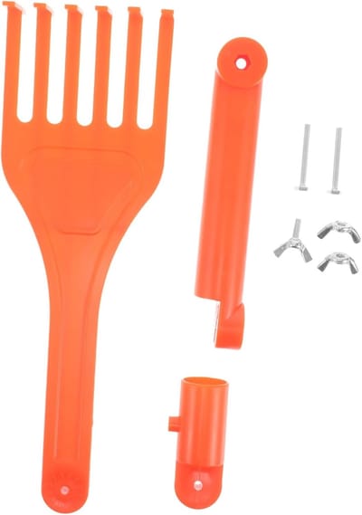 Mini Blad Harken - Goot Reiniger - Dakgoot Onderhoud - Draaibare Handgreep - 40 cm Lengte - Oranje