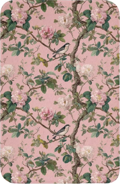 WC mat 40x60 cm - Antislip - Pioenrozen - Botanisch - Vogel - Toiletmat - Vloermat - Douchemat - Toilet tapijt - Toiletmatten