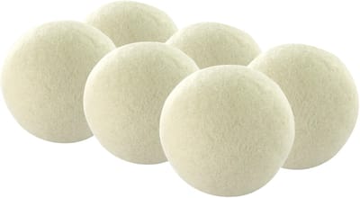 Home Deco Factory Wasbollen - 6x stuks - wol - droger - wassen - verkorten van droogtijd