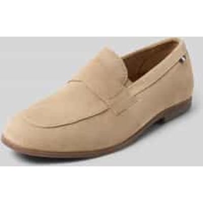 Loafers van leer met label in reliëf model 'Tryst'