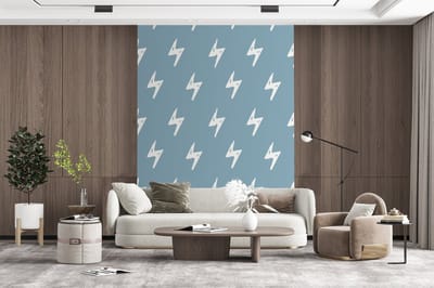 Behang - Fotobehang Jongens - Patronen - Kinderen - Bliksem - Breedte 165 cm x hoogte 220 cm