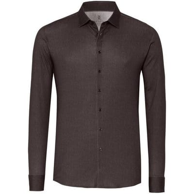 Desoto Overhemd Solid Color Corduroy Casual Kent Dark Wood / male