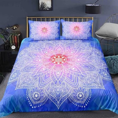 Boheemse 2/3-delige Boho Mandala Beddengoedset Twin Queen King Size Dekbed Dekbedovertrek en Kussensloop Zacht Beddengoed 135x200cm 2pcs