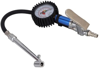 Aluminium Bandenpompmeter - Luchtdrukpistool - Bandenspanning Controleren - Zelfklemmend - 25 cm - Aluminium