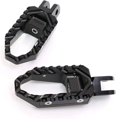 Motorfiets Voetsteunen - Passagier Steunen - Comfortabel Reizen - Verstelbare Extensie - 87 mm Lengte - Zwart