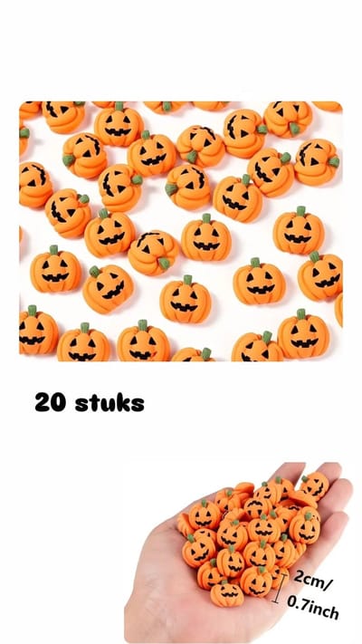 Akyol - Herfstthema versiering - mini pompoen - halloween decoratie - Pompoen versiering - halloween - halloween versiering - 20 stuks