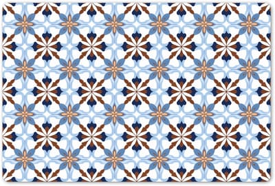 Placemats 45x30 cm - Placemat kunststof - 1 stuk - Ornament - Tegel - Kleurrijk - Borden onderleggers - Decoratie voor op tafel - Keuken tafeldecoratie accessoires - Vinyl onderlegger - Tafelversiering