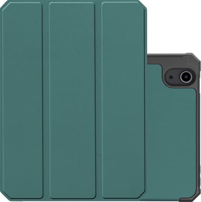 Hoes - Geschikt voor Apple iPad Mini 6 (2021) - 8.3 inch - 6e Generatie - Dun & Stevig - Trifold Bookcase - Hard Cover Case - Met Uitsparing Geschikt voor Apple Pencil - Hardcover Book - Tablet Hoesje - Donkergroen