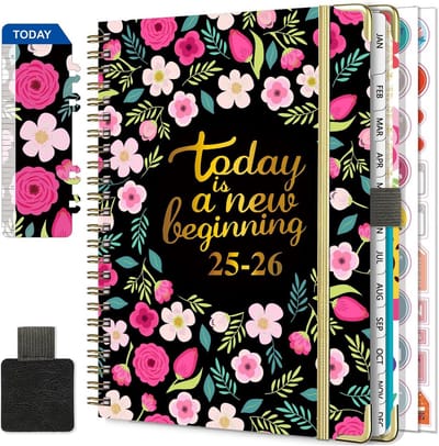 Schoolagenda 2025-2026 Spiraal A5 Weekplanner Juli 2025 t/m Juni 2026 met Stickers en Pennenlus