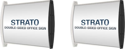 2 packBewegwijzeringsbord wand dubbelzijdig A6 /formaat 10,5x 14,8cm/wegwijs bordjes/aluminium deurbordjes/naambordje kantoor/route bordje/aanwijs bordje/verwijs bord/ informatie bord.
