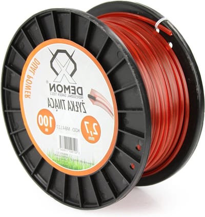 Trimmer Draad - Grasmaaier Touw - Onkruid Verwijderen - Versterkt Vierkant Profiel - 100 meter 24 mm - Zilver
