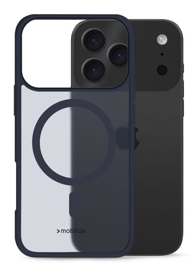 Mobilize Hoesje geschikt voor Apple iPhone 17 Pro Max MagSafe Telefoonhoesje Hardcase | Mobilize Hybrid Pro Backcover Shockproof | Geschikt voor MagSafe | Geschikt voor Draadloos Opladen met Magnetische Ring | Geschikt voor MagSafe Case - Blauw