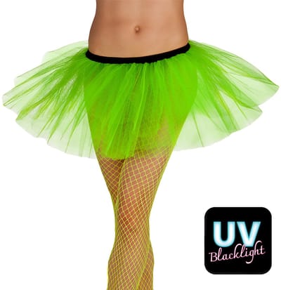 Boland - Tutu neongroen - Volwassenen - Danser/danseres - 80's & 90's - Disco- Prinses