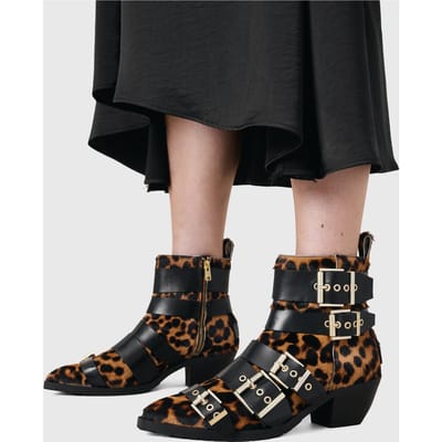 AllSaints Jane Buckle Boot Leppo Brown/black Taglia: 36 | Stivali Outlet | Donna | Marrone