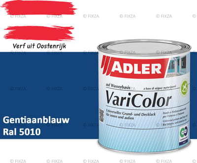 ADLER Varicolor Lakverf RAL 5010 – Gentiaanblauw 375 ml – 2-in-1 Houtverf, Metaalverf en Kunststof Lak voor Binnen & Buiten