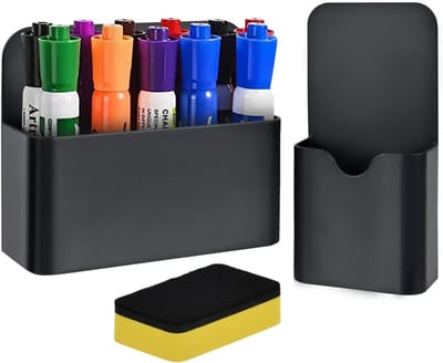 Magnetische Pen en Marker Houder Set - Verstelbare Organizer met Whiteboard Gum voor Pennen en Potloden