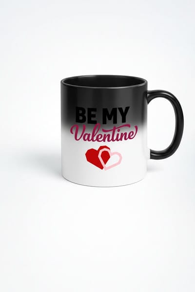 Valentijn "Be My Valentine" Magische Mok | Hittegevoelig Liefdescadeau