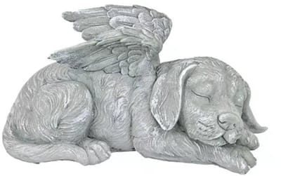 Cuhostki 1 Stuks Engel Hond Tuinbeeld Hars Buiten Decoratie Tuin Ornament
