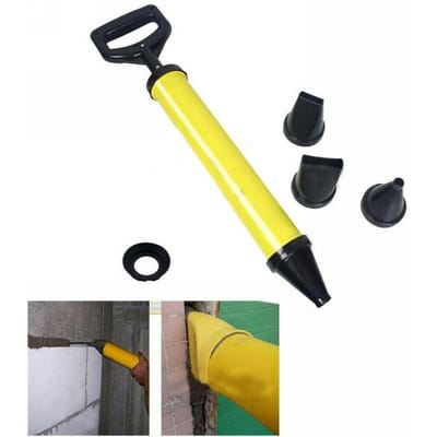 1 Set Cement Beton Spuit Mortelpomp Voeggereedschap Mortelpers Mortelspuit yellow