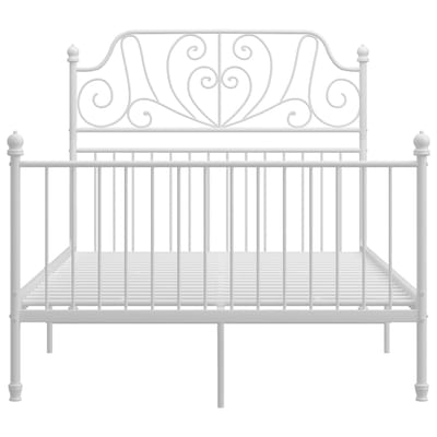 vidaXL - Bedframe - metaal - wit - 120x200 - cm