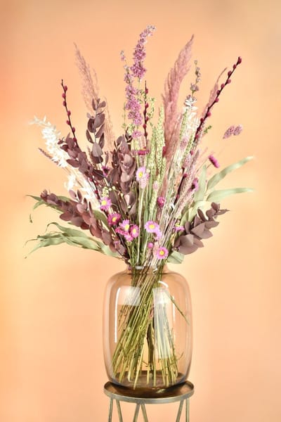 Droogbloemen - Boeket 70 - 80 cm - Roze Mix XL - Natuurlijk Bloemen