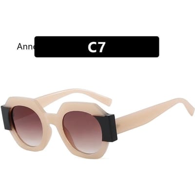 Nieuwe Mode Vierkante Zonnebril Vrouw Vintage Tinten Ontwerp Vintage Veelhoek Zonnebril Vrouwen Toerisme Bril Dame Oculos
