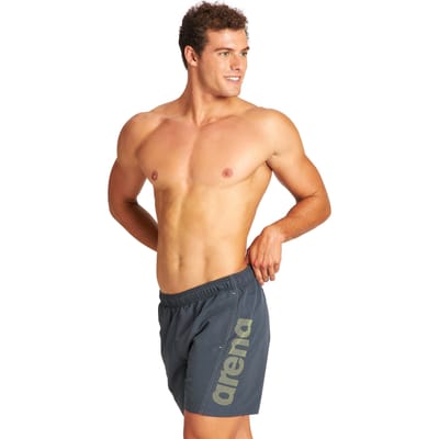 Arena Fundamentals Logo Boxer Asphalt-soft Green-white Maat: S | Zwembroeken Outlet | Heren | Zwart